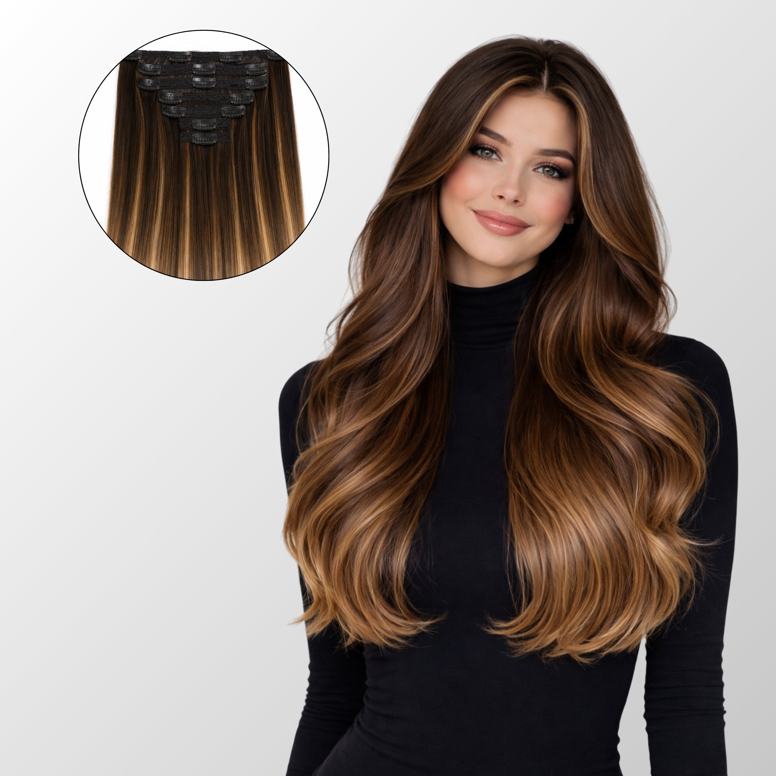 Mahogany Crown - Clip-In Hair Extensions